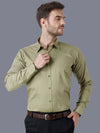 Men Premium Cotton Tailored Fit Solid Olive Green Formal Shirt Code-1267