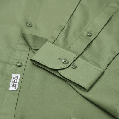 A- Men's Premium Giza Cotton Olive Green Formal Shirt Code-1001