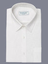 Men's White Linen Half Sleeve Solid Business Shirt Code-1004